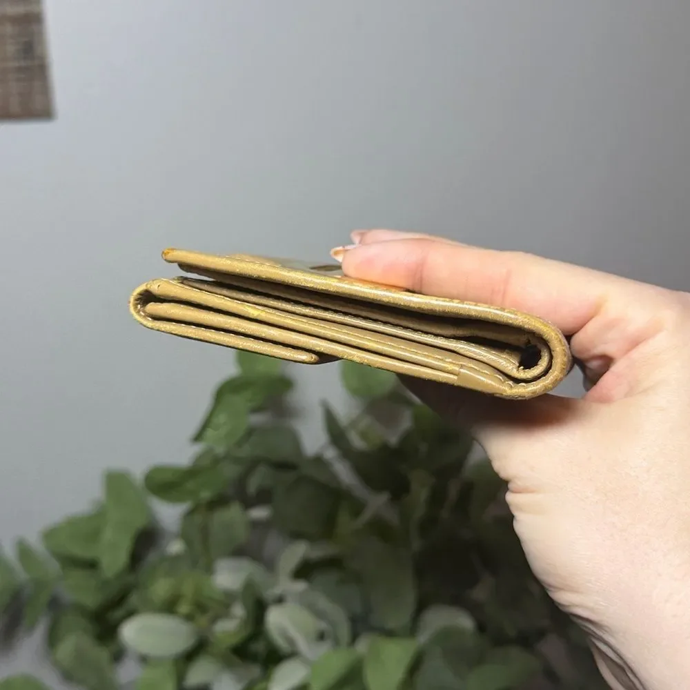 Beige Fendi Zucchino monogram canvas and leather bifold wallet